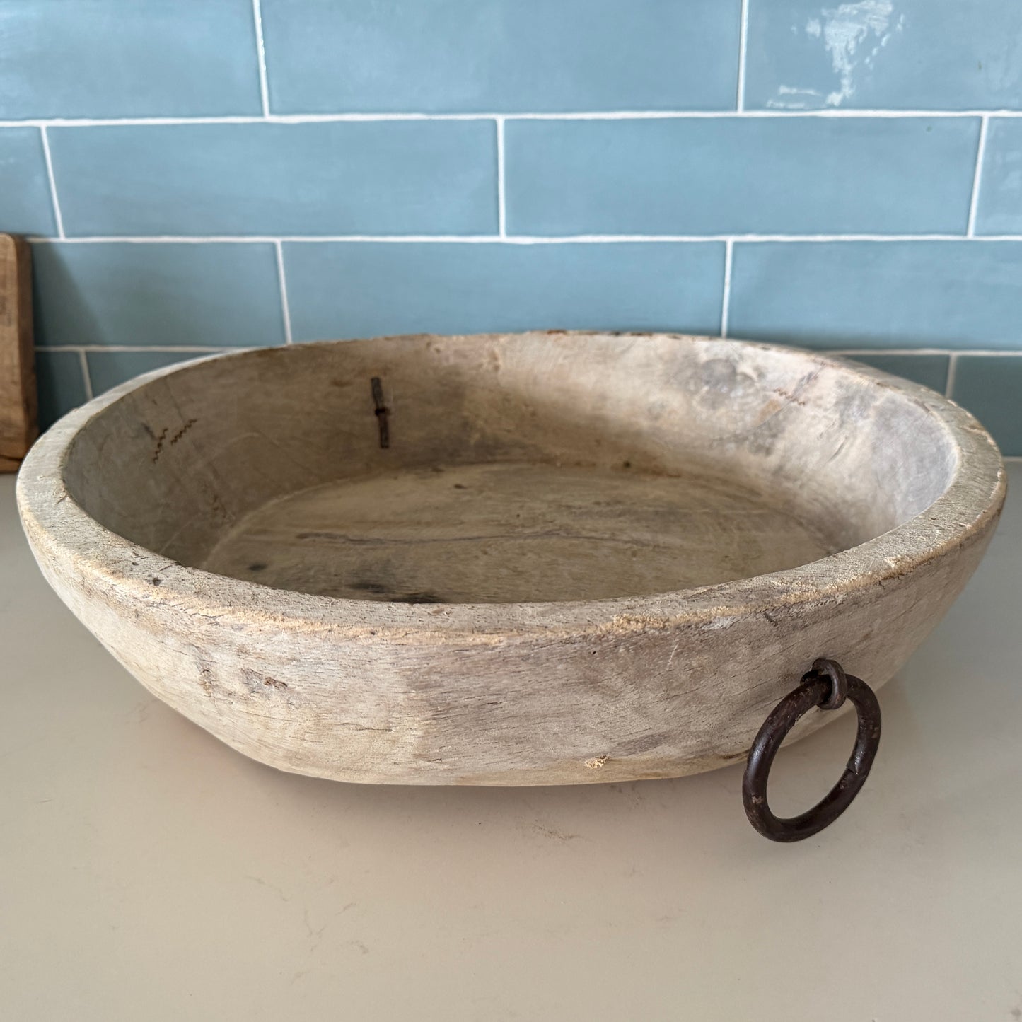 Raw Vintage Indian Parat Plate | Bleached | Style D