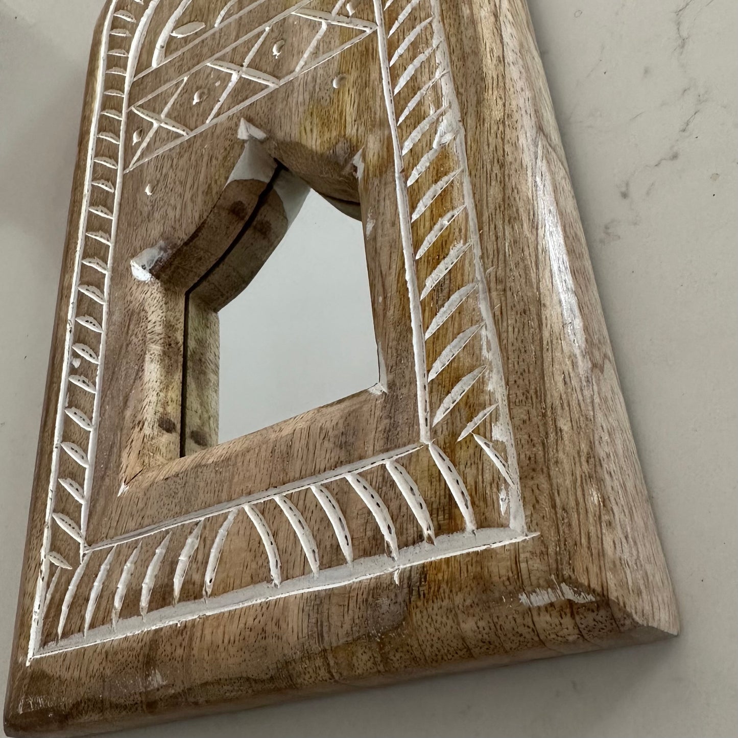 Kaz BoHo Mango Wood Mirror | 30cm