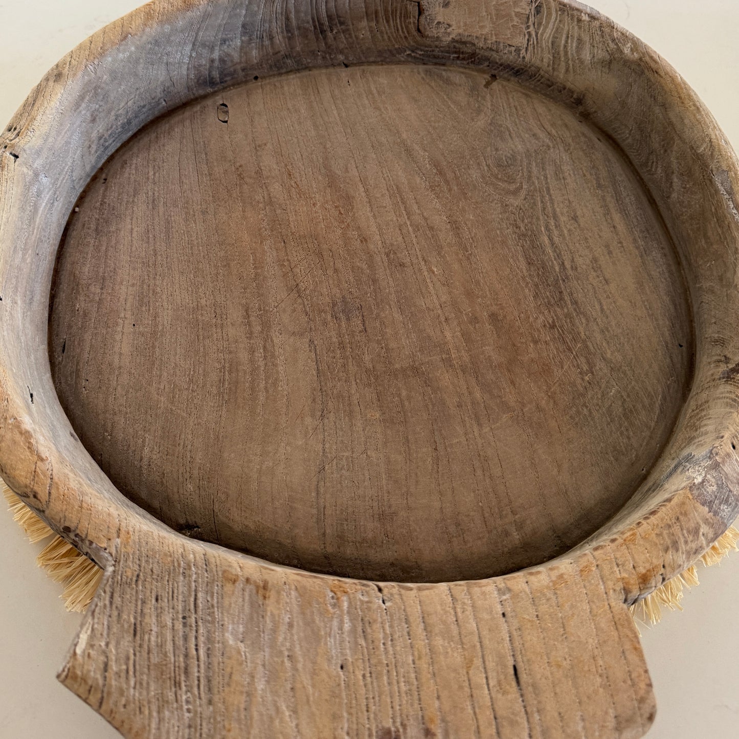 Raw Vintage Bleached Indian Parat Bowl/Plate | X Large | Style C