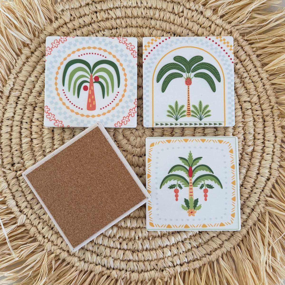 Ceramic Drink Coasters Palm Trees | Summer | NEW ARRIVAL