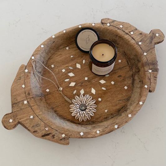 BoHo Detailed Vintage Chapati Plate | Inlay | ONLY 1 AVAILABLE