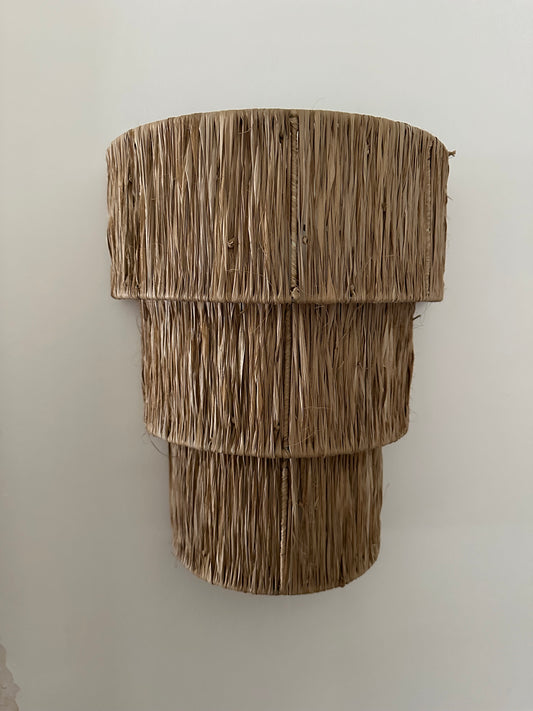 Raffia 3 Tier Wall Sconce | Natural | Medium | STYLE A