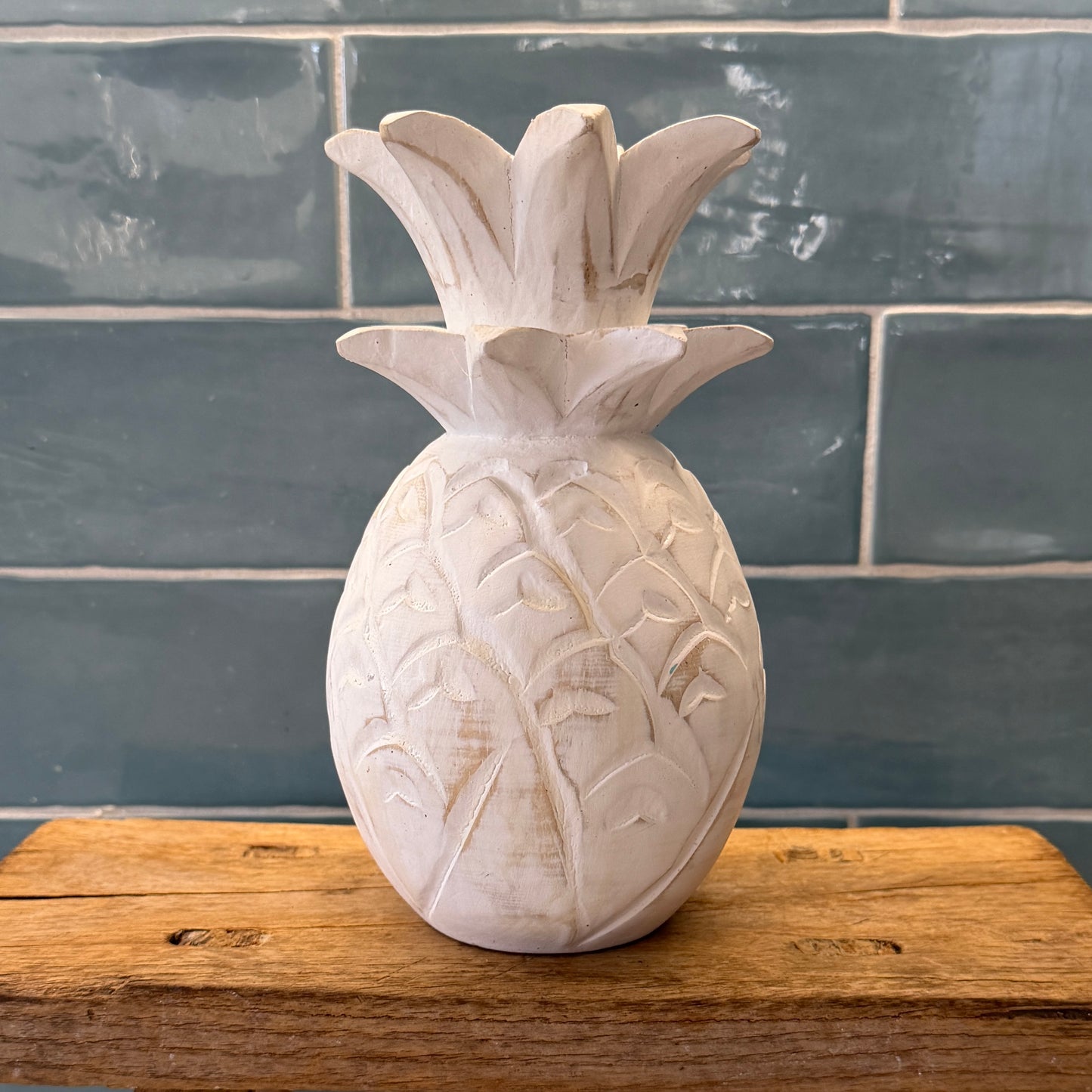 Maui Wooden Pineapple | WHITEWASHED | Decor | 3 sizes | NEW ARRIVAL