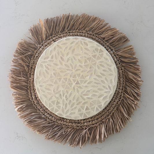 Cheyenne Inlay Placemat/Tray | 25cm | Ivory