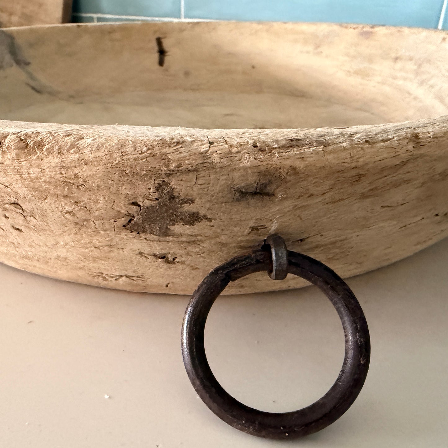 Raw Vintage Indian Parat Plate | Bleached | Style E