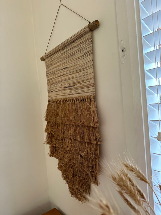 Tiara Natural Boho Wall Hanging | Fringe | MEDIUM