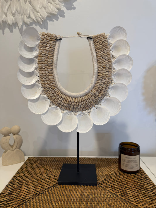 BoHo Papua Macrame Cowrie Shell | with Stand | NEW ARRIVAL
