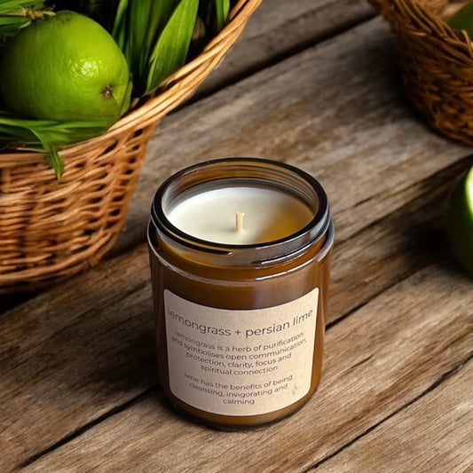 Lemongrass + Persian Lime | Candle | sox and me | NEW ARRIVAL
