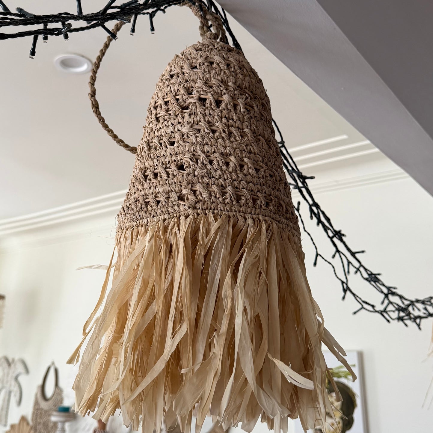 BoHo Seagrass Pendant | Fringe | Mini | NEW ARRIVAL
