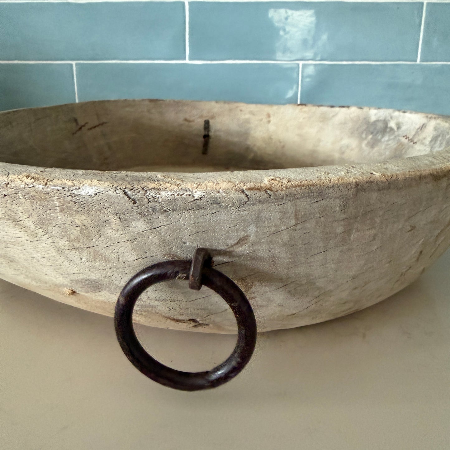 Raw Vintage Indian Parat Plate | Bleached | Style D
