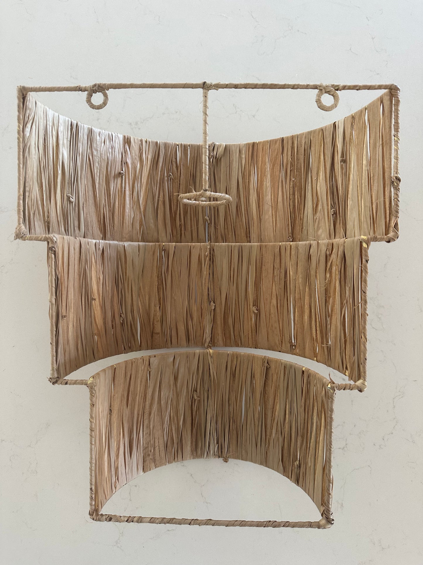 Raffia 3 Tier Wall Sconce | Natural | Medium | STYLE A | ONLY 1 LEFT