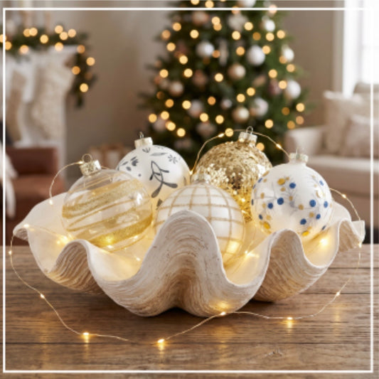 Coastal Glass Christmas Bauble Large | 8cm | New Arrival