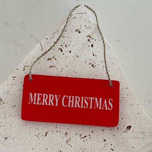 Boho Wooden Merry Christmas Hanger/Sign