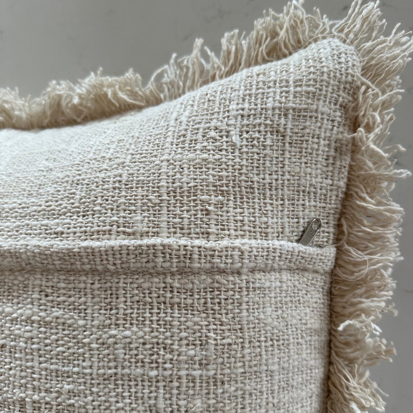 Santy Natural Soft Cotton Cushion Cover | FRINGE | 50x50cm | NEW ARRIVAL