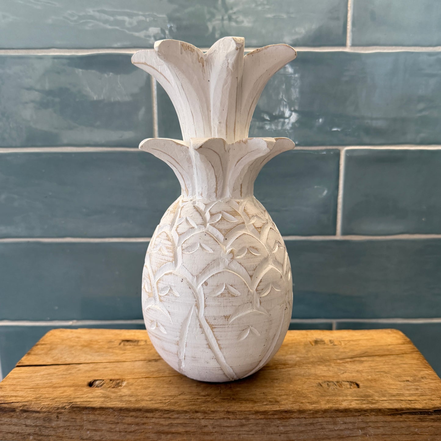 Maui Wooden Pineapple | WHITEWASHED | Decor | 3 sizes | NEW ARRIVAL