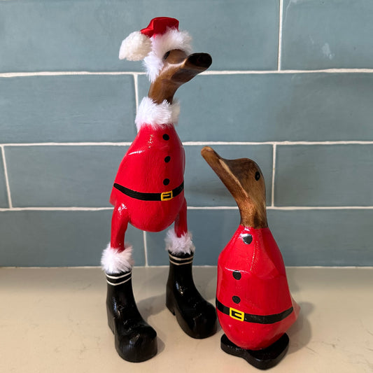 Boho Wooden Christmas Ducks | Father + Son | ONLY 1 SET LEFT