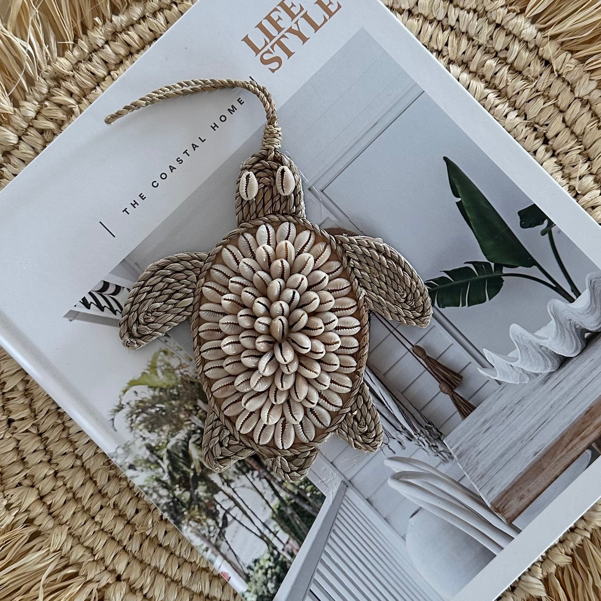 Lighted Rope Turtle Coastal Hanging Turtle | COWRIE & Rope – BoHo Dream Aus