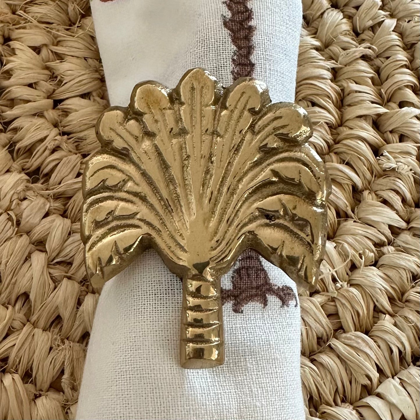 Brass Napkin Ring | Fan | Vintage