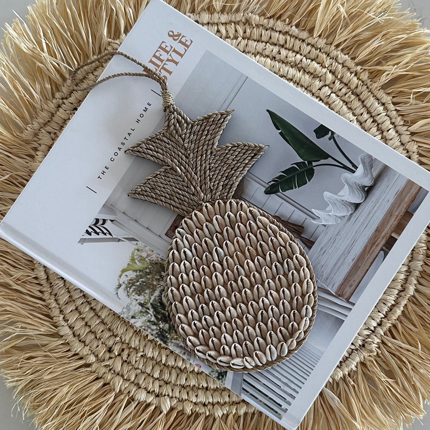 Coastal Hanging Pineapple | COWRIE & Rope