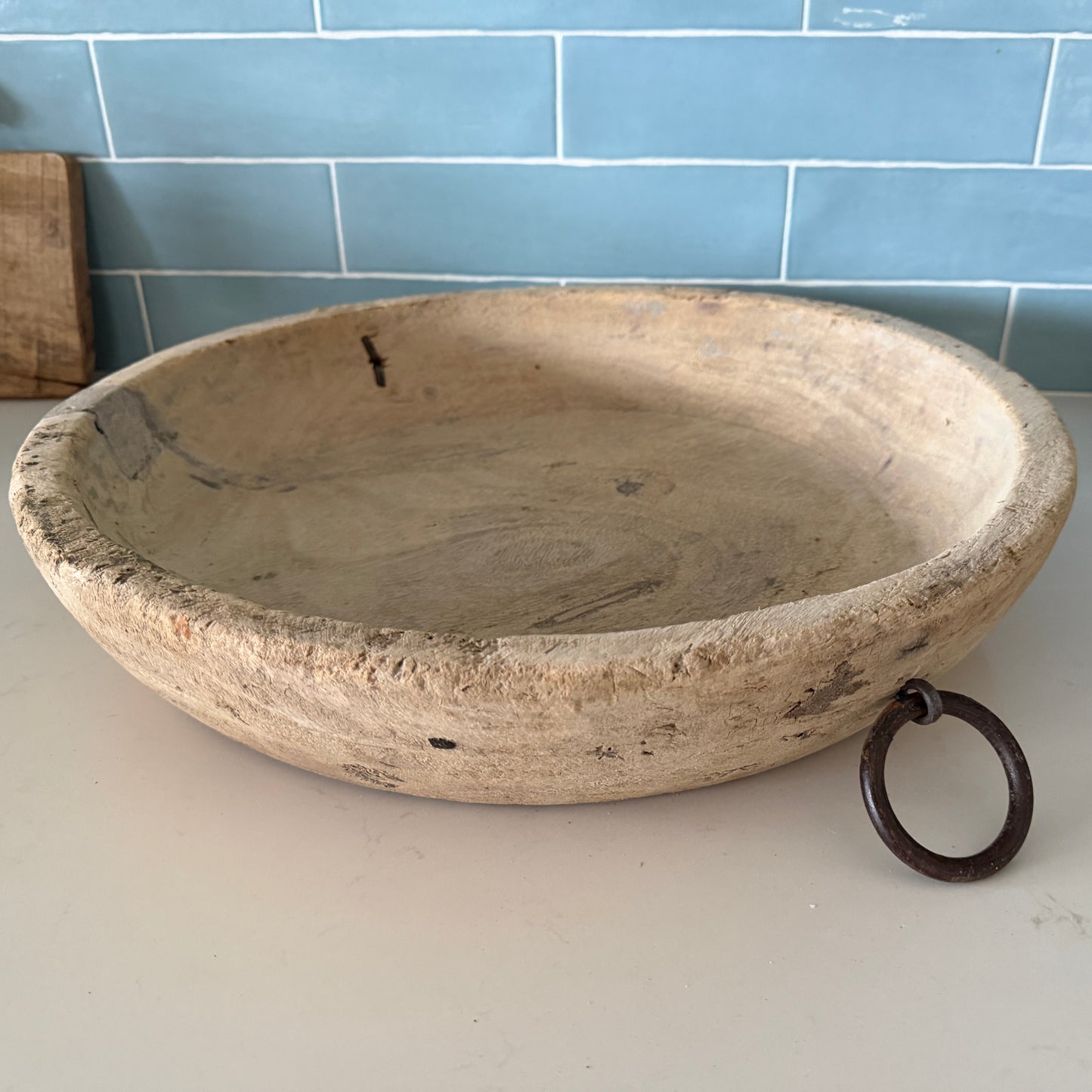 Raw Vintage Indian Parat Plate | Bleached | Style E