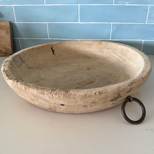 Raw Vintage Indian Parat Plate | Bleached | Style E