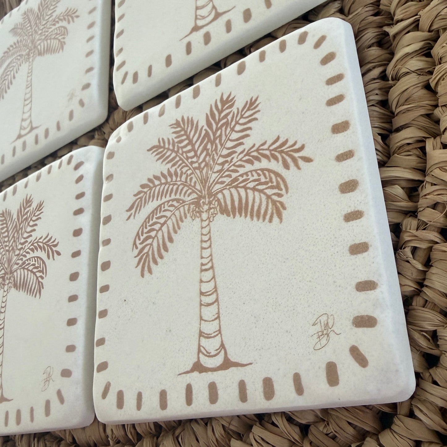 Drink Coasters | set of 4 | Bahamas Palm | NEW ARRIVAL