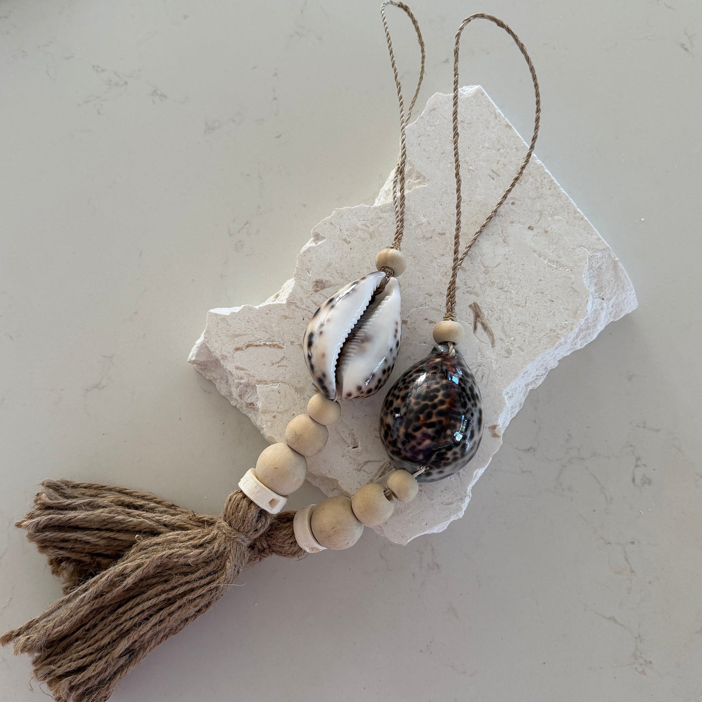 Cowrie & Beads Shell Tassel | Curtain Tie Back | Cowrie Shell