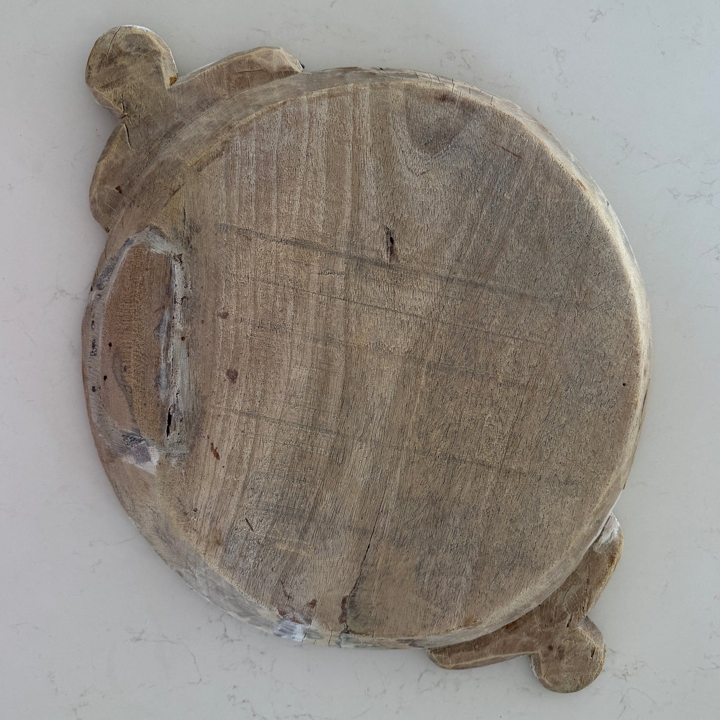 Raw Vintage Bleached Indian Parat Plate | Large | Style C