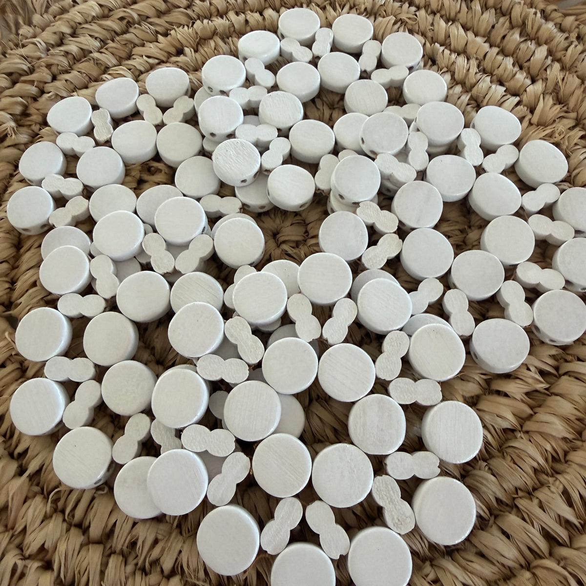 Bamboo Daisy Coaster | White