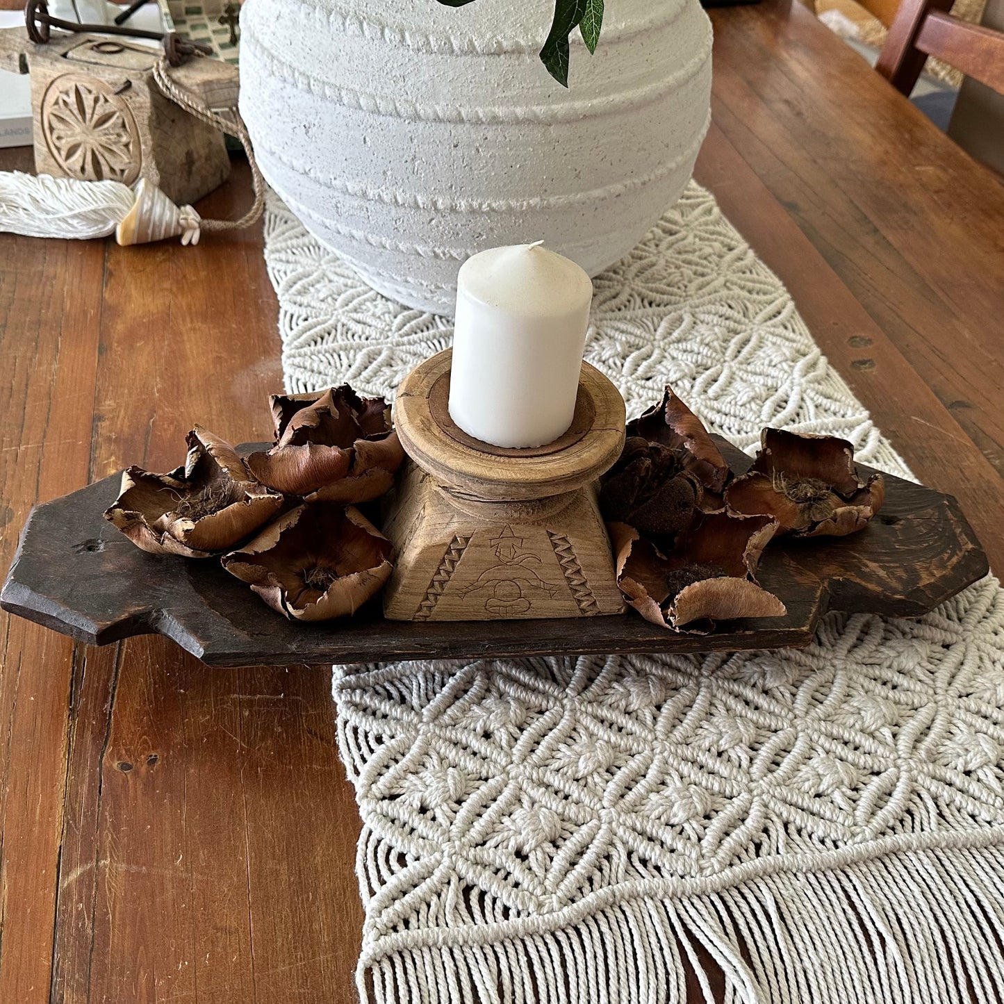 Chocolate Wooden Platter/Tray | Large | ONLY 1 LEFT