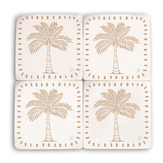 Drink Coasters | set of 4 | Bahamas Palm | PRE ORDER due MID JANUARY
