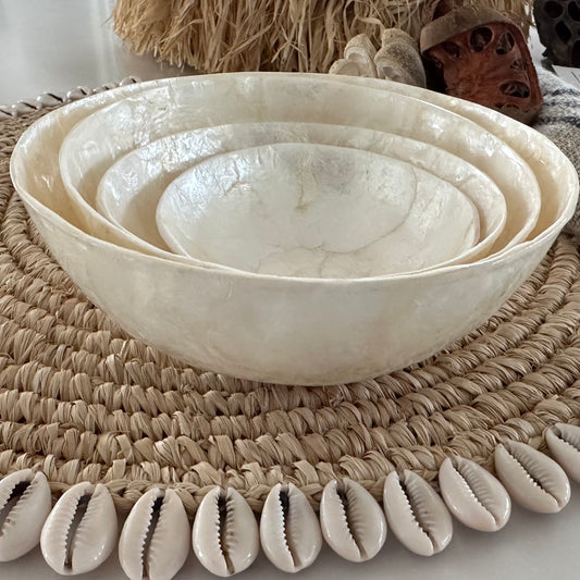 Capiz Shell Bowls | Set of 4 | ONLY 1 SET LEFT