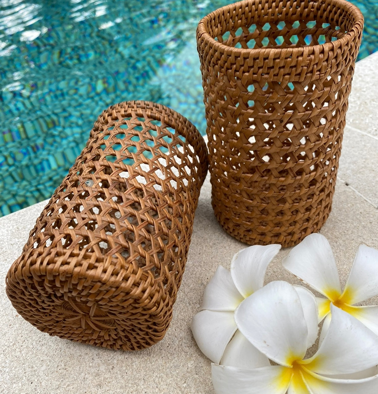 Rattan Multi Holder/Caddy | Honey Tan