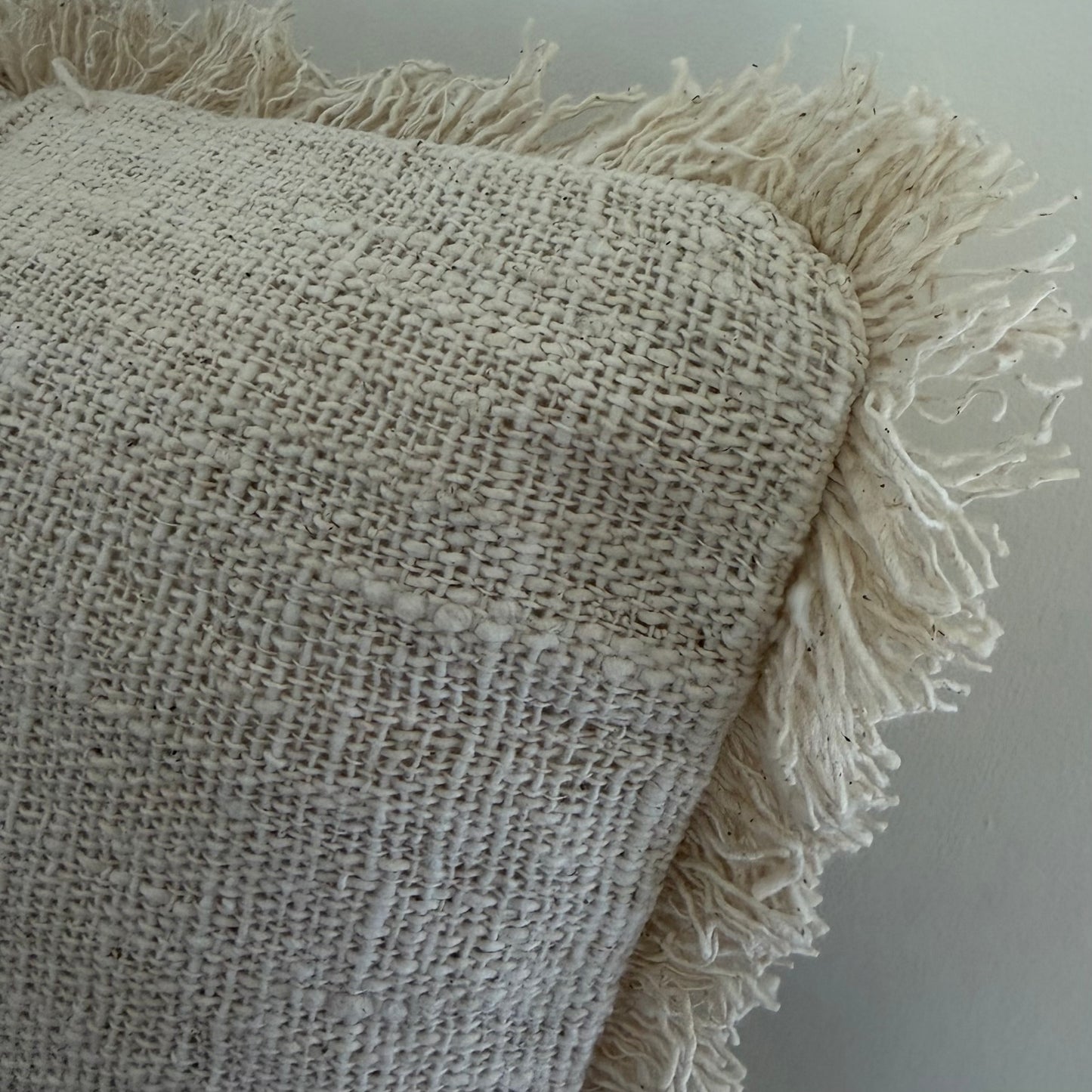 Santy Natural Soft Cotton Cushion Cover | FRINGE | 50x40cm | NEW ARRIVAL