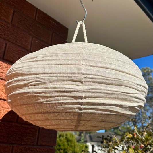 Dynasty Oval Pendant/Lantern | Linen | Natural | ONLY 1 LEFT