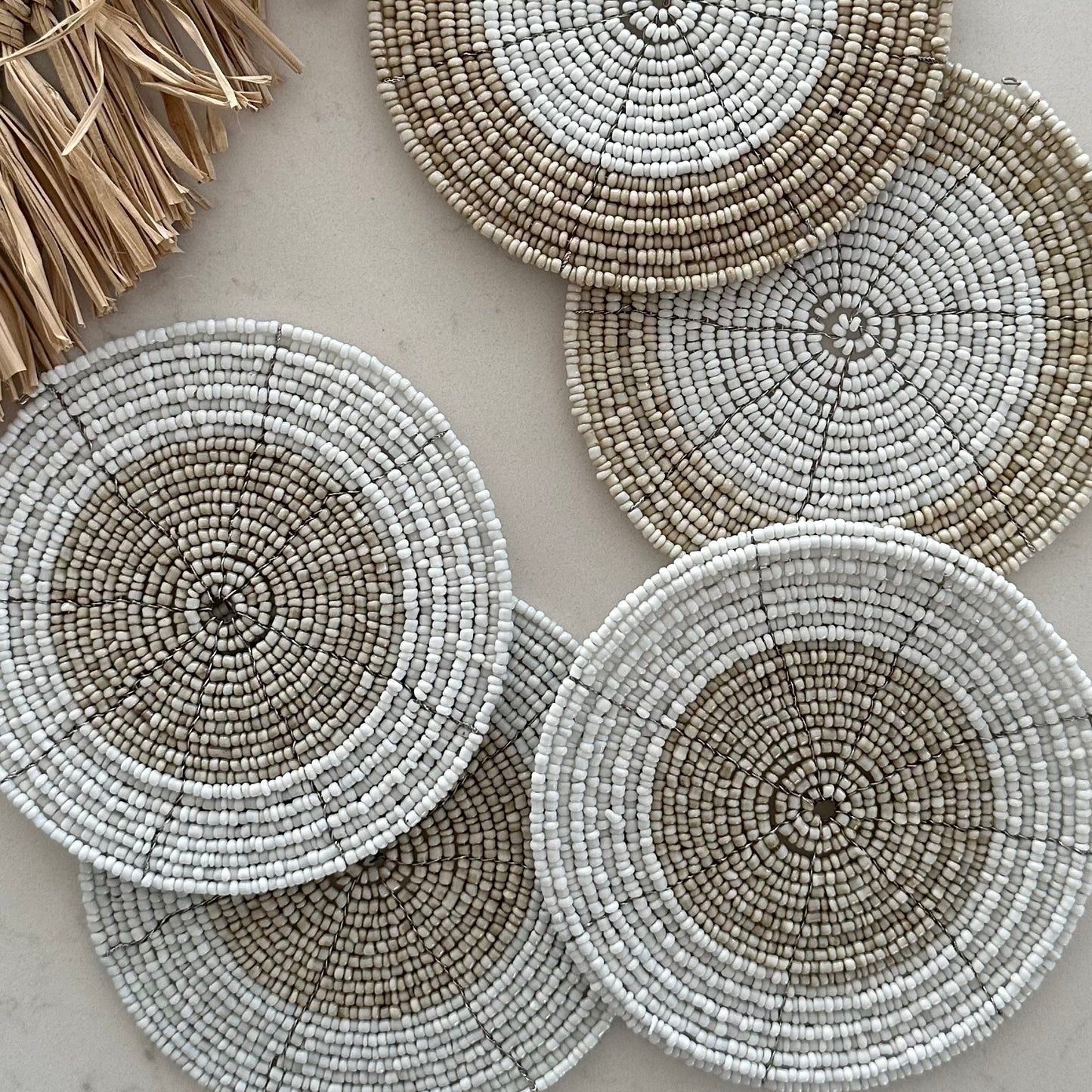 Coastal Beaded Drink Coasters | 3 Styles