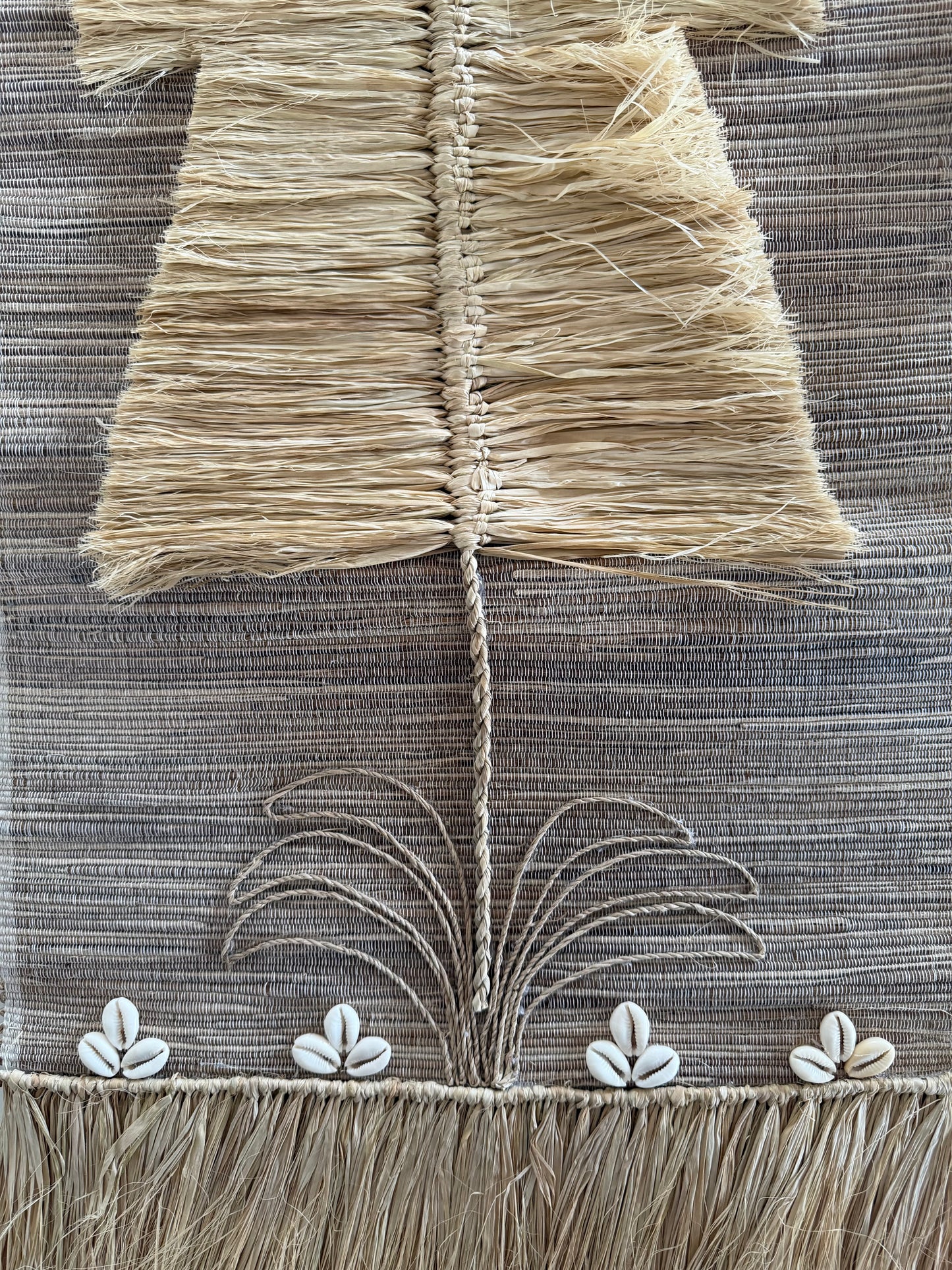 Christmas Tree Natural Wall Decor | Cowrie | Fringe | NEW ARRIVAL