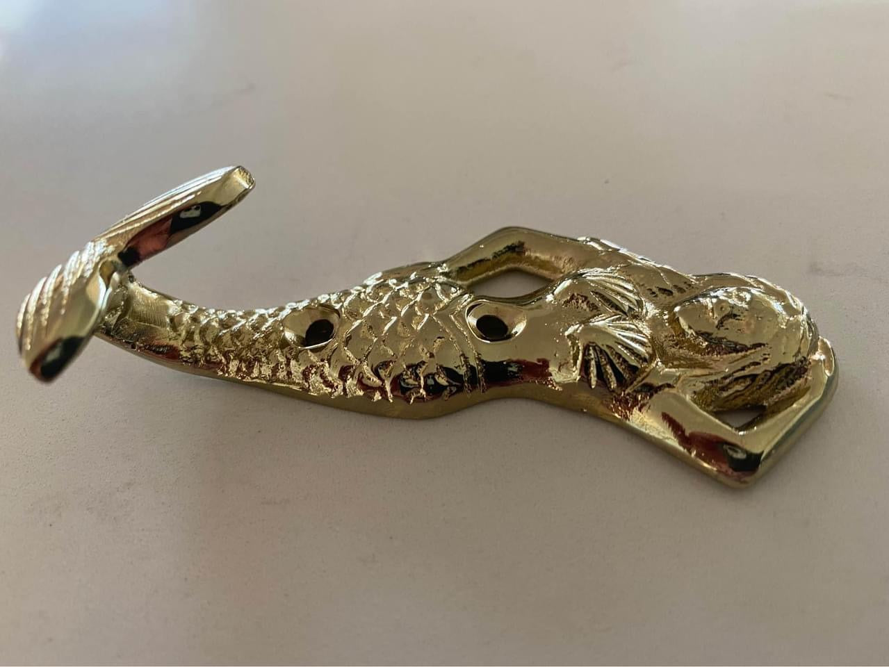 Brass Mermaid Wall Hook