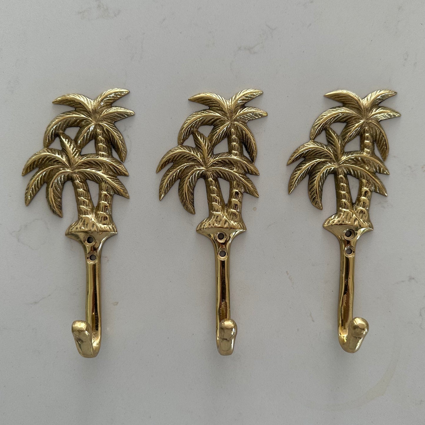 Island Palm Trees Wall Hook | Brushed Gold