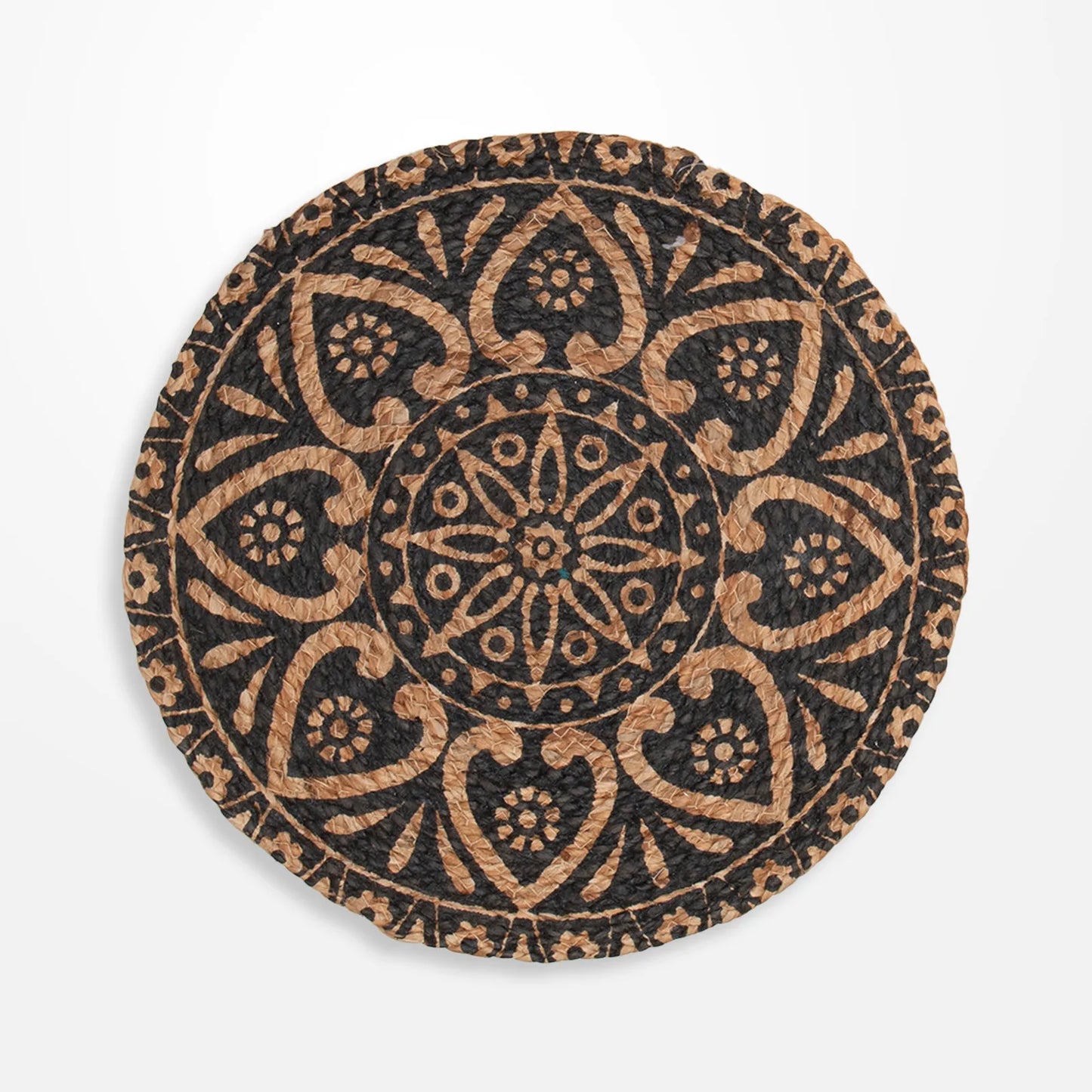 BoHo Jute Placemat | Painted | Black