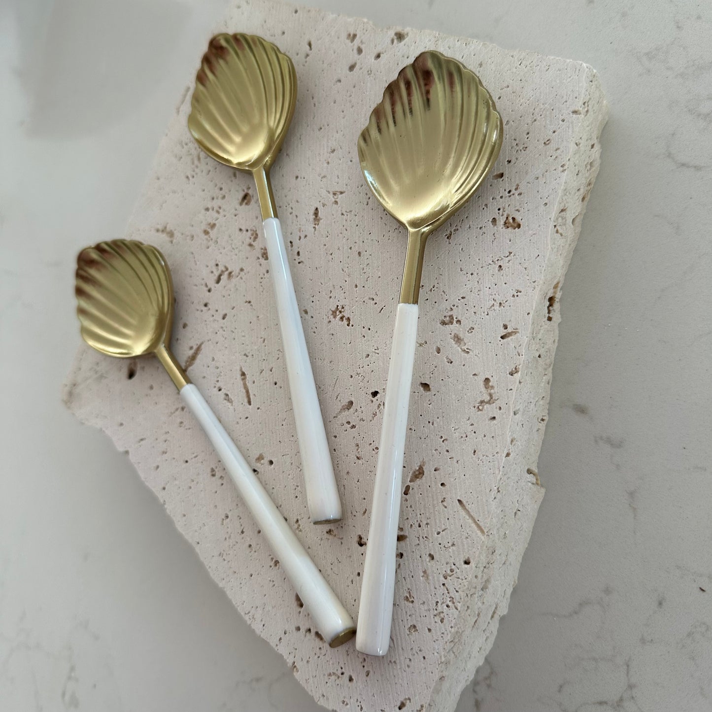 Brass Tea Spoon | Clam