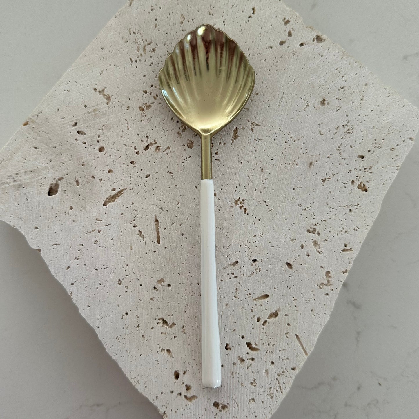 Brass Tea Spoon | Clam