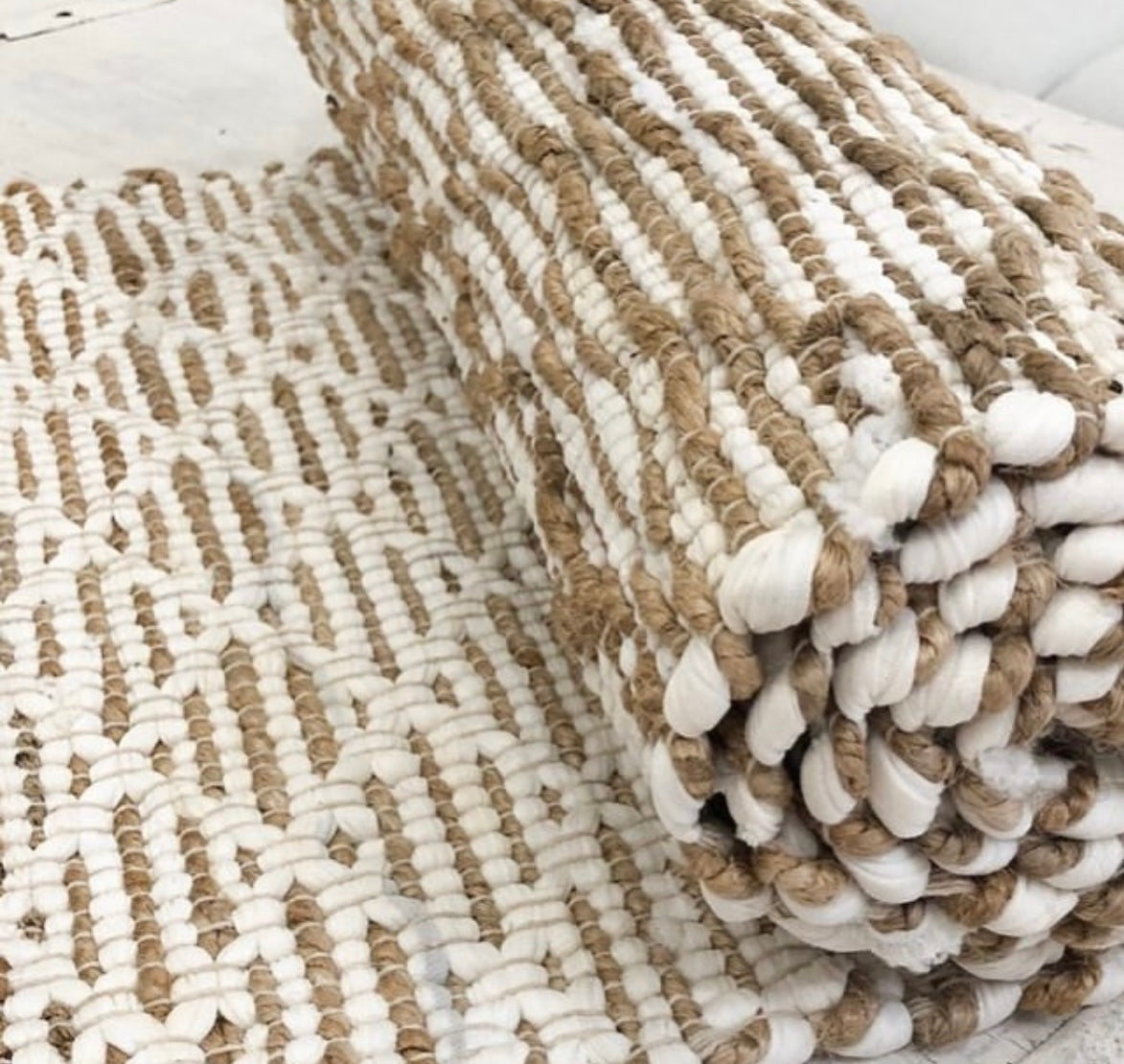 Coastal Home Jute & Chenille Table Runner