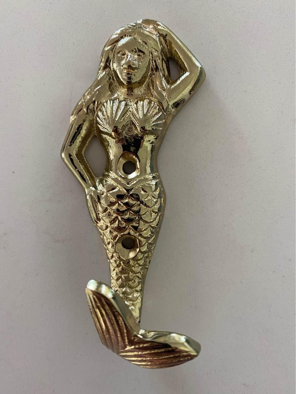 Brass Mermaid Wall Hook