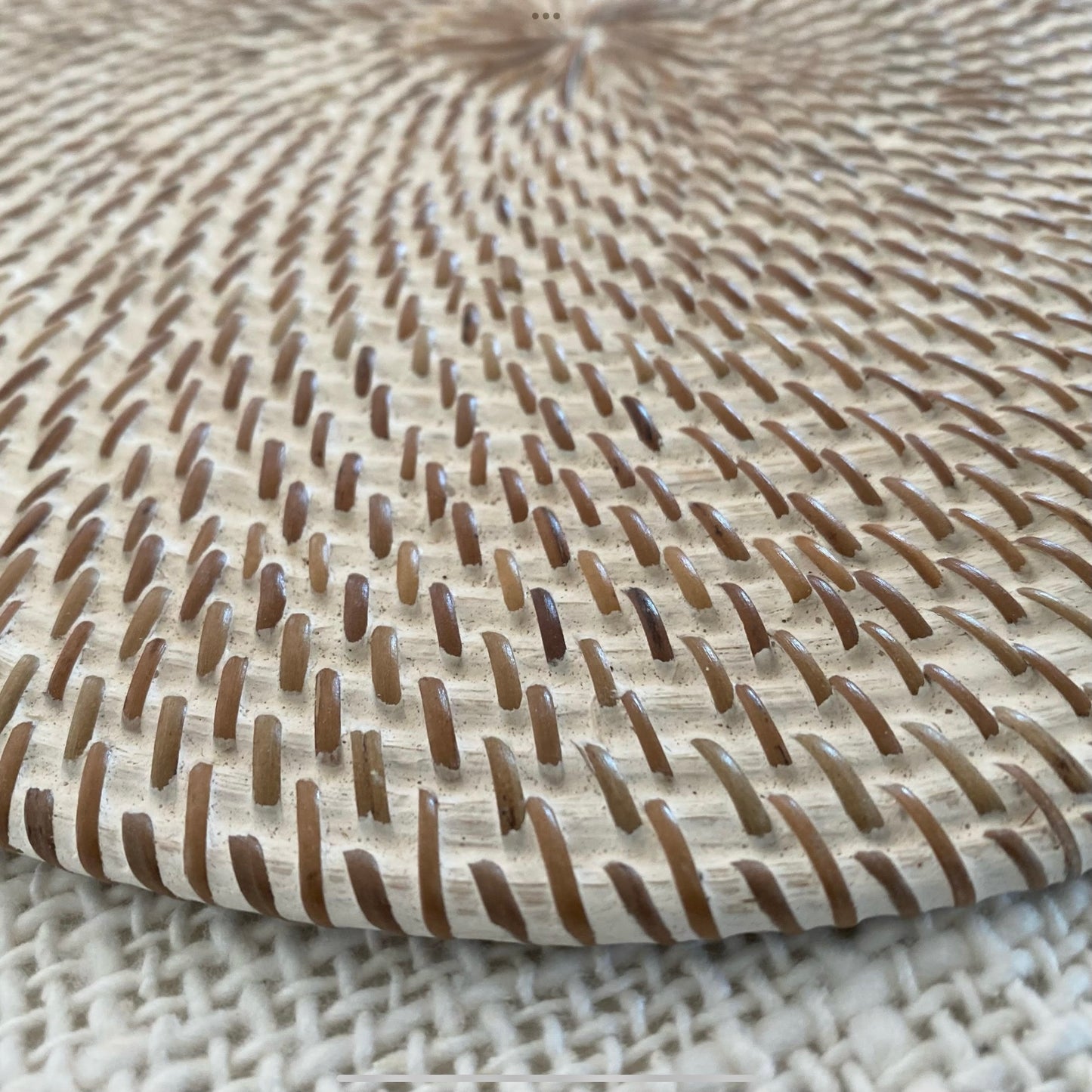 Rattan Placemat | 30cm | White Washed