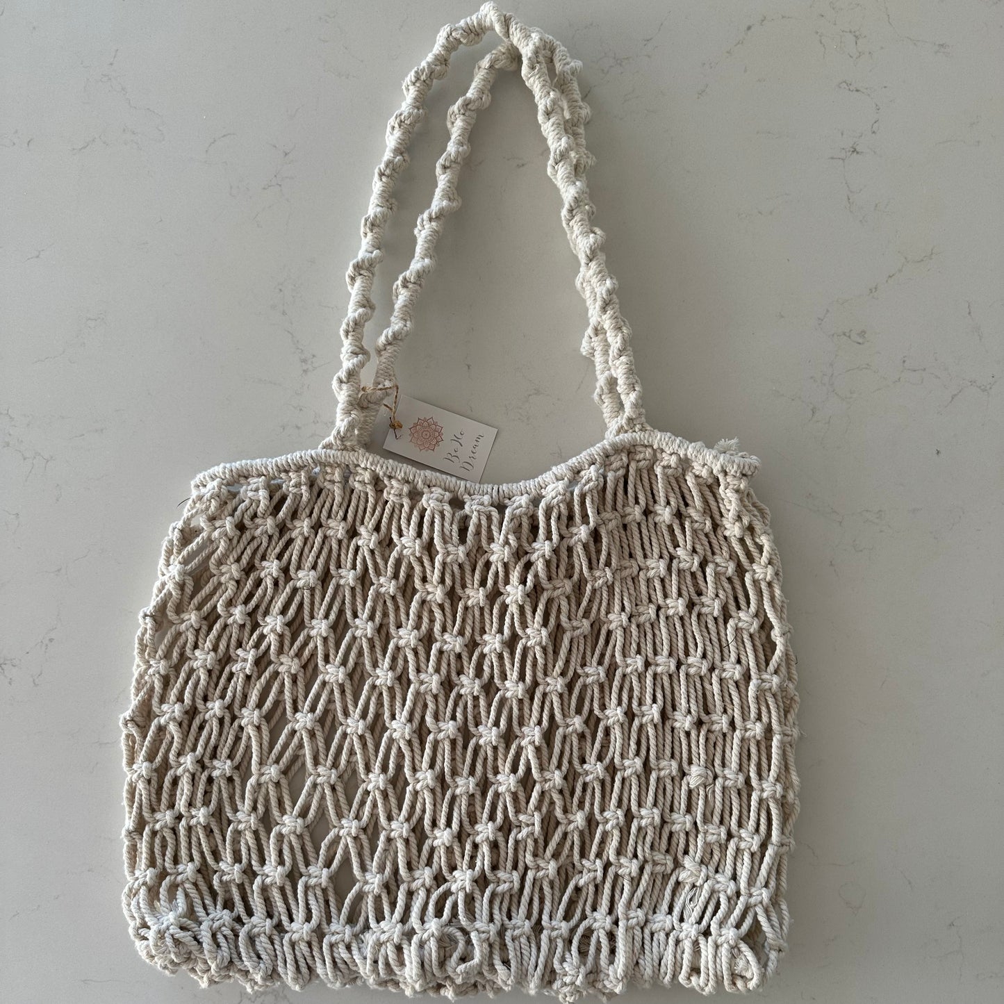 Natural Cotton Beach Bag | Macrame