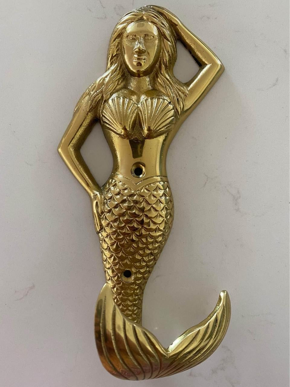 Brass Mermaid Wall Hook