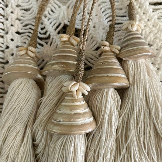 Coastal Maui Tassel | Shell | Curtain Tie Back