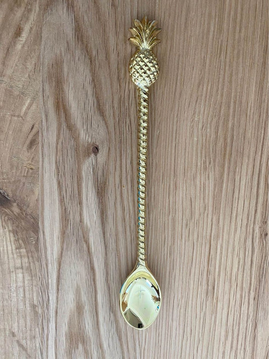 Brass Cocktail Spoon | Pineapple