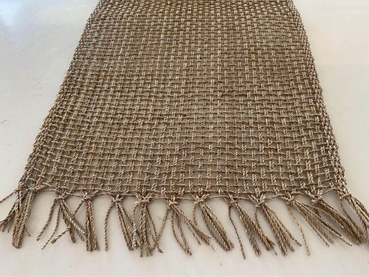 Natural Fishnet Placemat | Seagrass | Fringe | Natural |